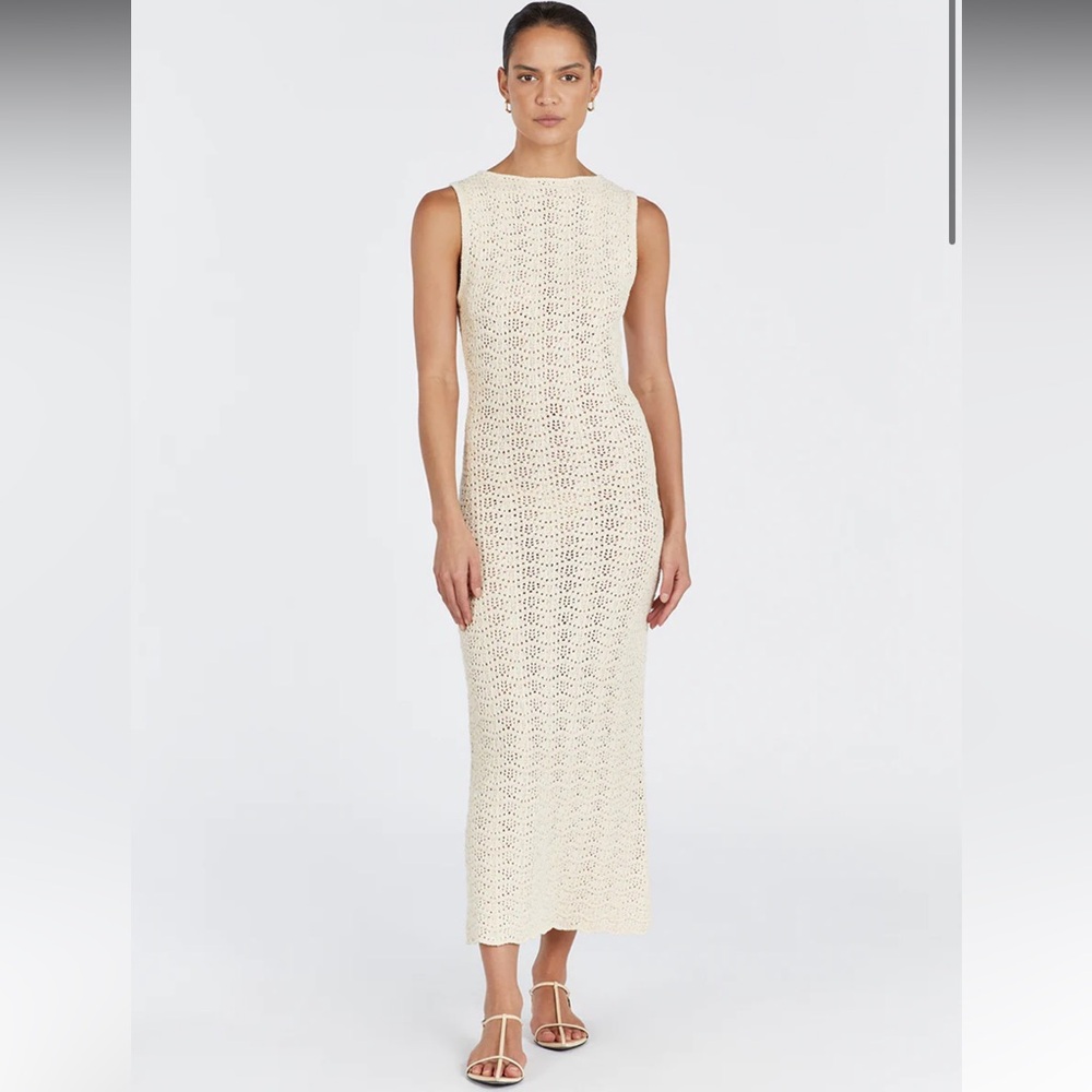 NWT DISSH Gisele Buttermilk Crochet Dress